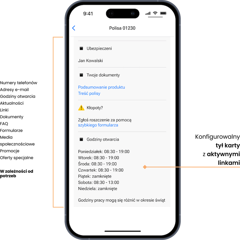 Insurance Pass układ tyłu